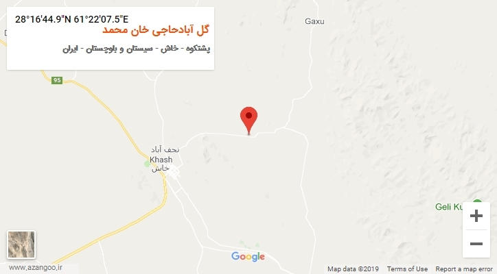 روستای گل آبادحاجی خان محمد بر روی نقشه