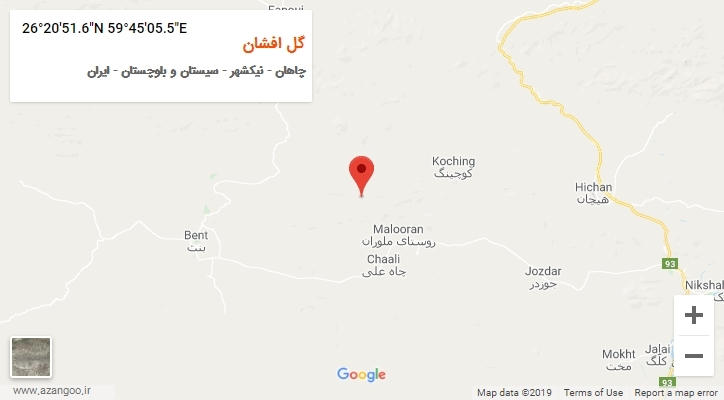 روستای گل افشان بر روی نقشه