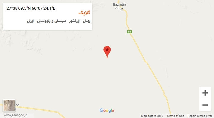 روستای گلاپک بر روی نقشه