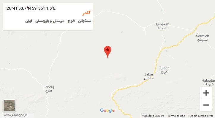 روستای گلدر بر روی نقشه