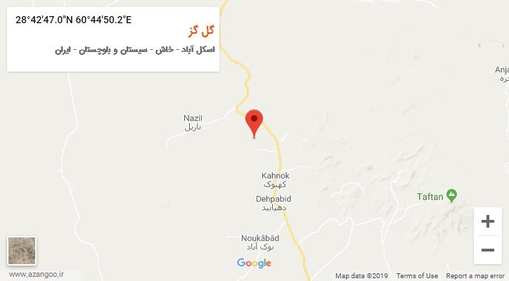 روستای گل گز بر روی نقشه