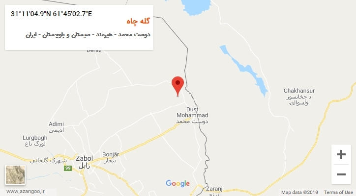 روستای گله چاه بر روی نقشه