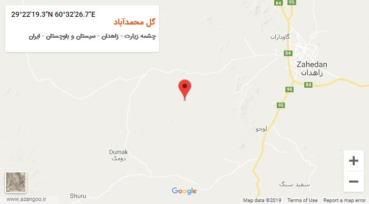 روستای گل محمدآباد بر روی نقشه