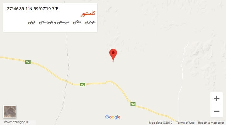 روستای گلمشور بر روی نقشه