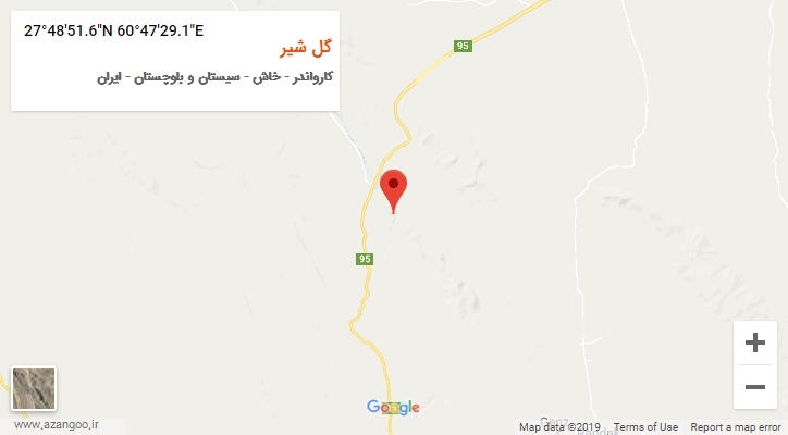 روستای گل شیر بر روی نقشه