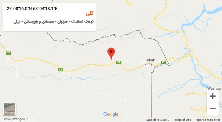 روستای گلی بر روی نقشه