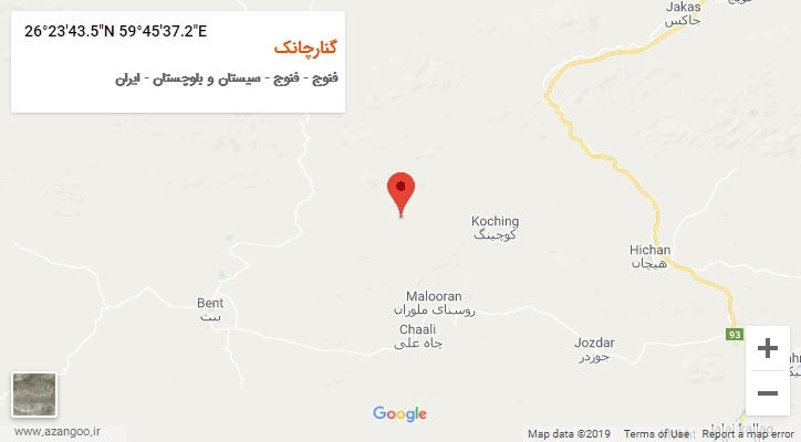 روستای گنارچانک بر روی نقشه