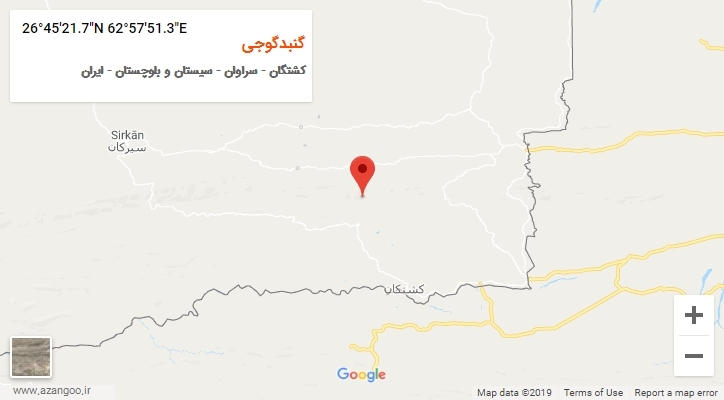 روستای گنبدگوجی بر روی نقشه