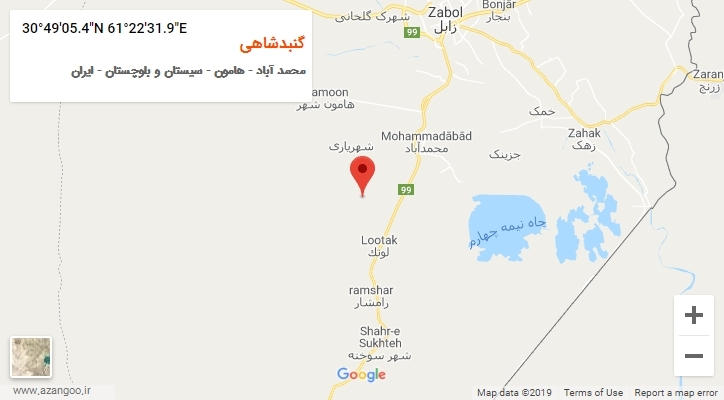 روستای گنبدشاهی بر روی نقشه