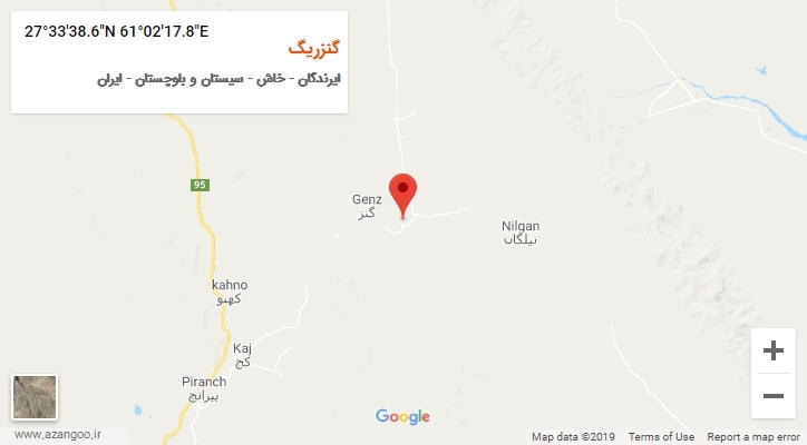 روستای گنزریگ بر روی نقشه
