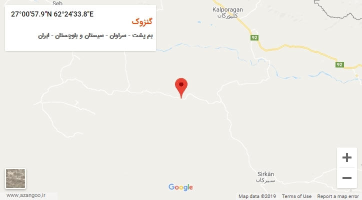 روستای گنزوک بر روی نقشه