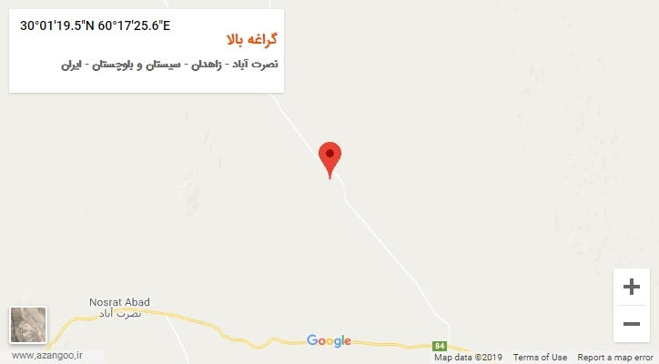 روستای گراغه بالا بر روی نقشه