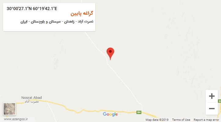 روستای گراغه پایین بر روی نقشه