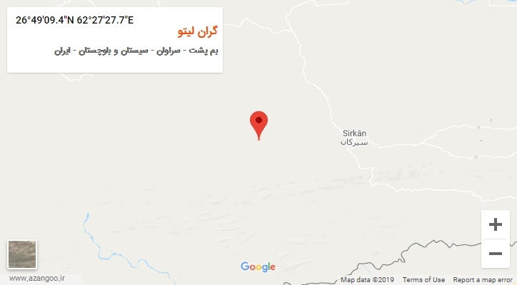 روستای گران لیتو بر روی نقشه