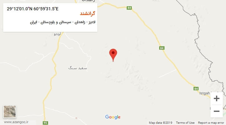 روستای گرانشند بر روی نقشه