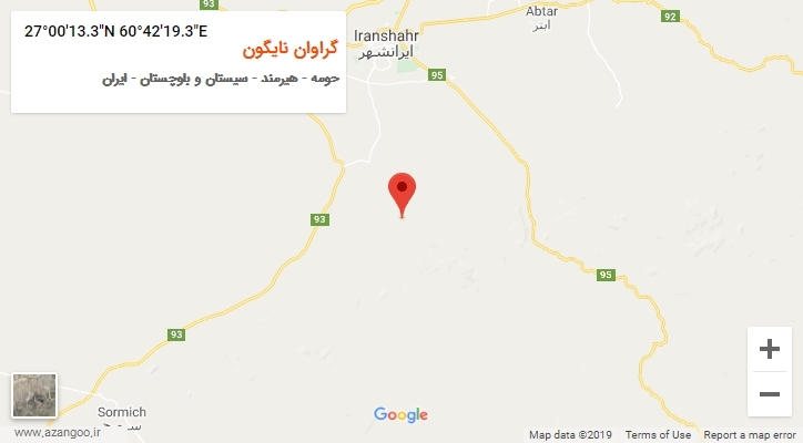 روستای گراوان نایگون بر روی نقشه