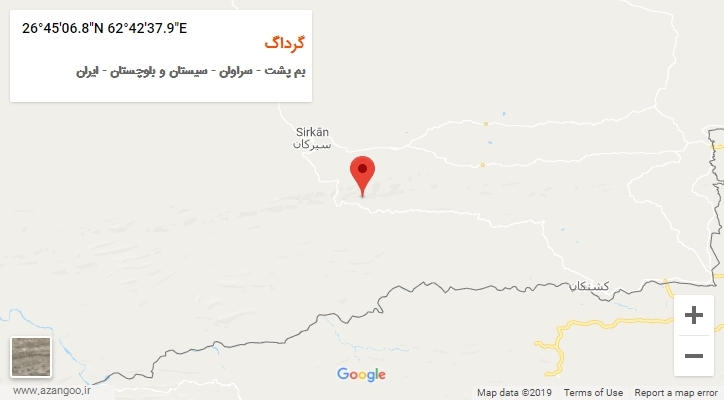 روستای گرداگ بر روی نقشه