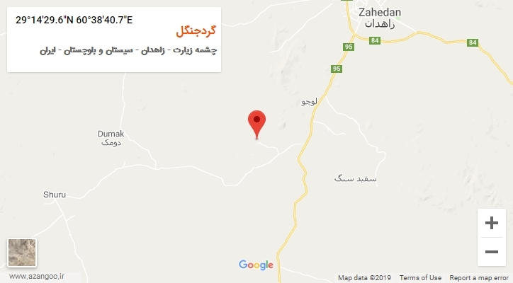 روستای گردجنگل بر روی نقشه