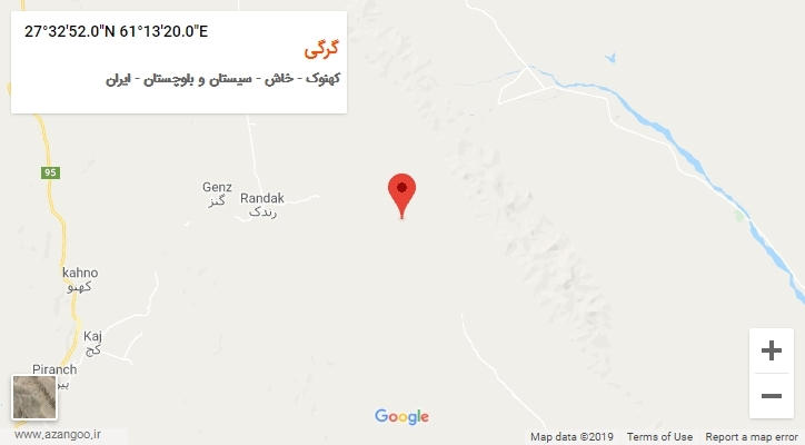 روستای گرگی بر روی نقشه