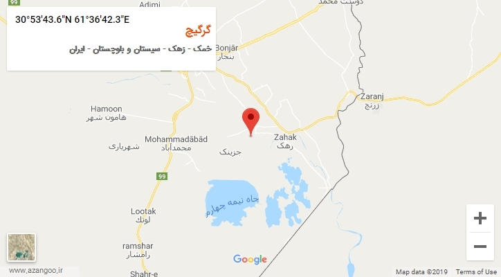روستای گرگیچ بر روی نقشه