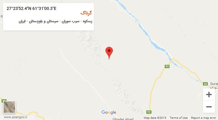 روستای گرناک بر روی نقشه