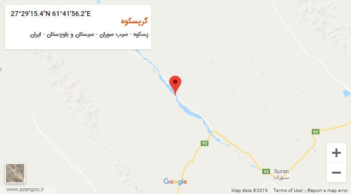 روستای گرپسکوه بر روی نقشه