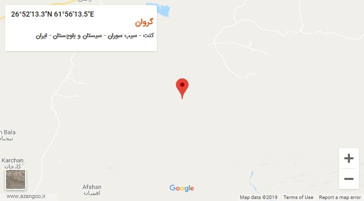 روستای گروان بر روی نقشه