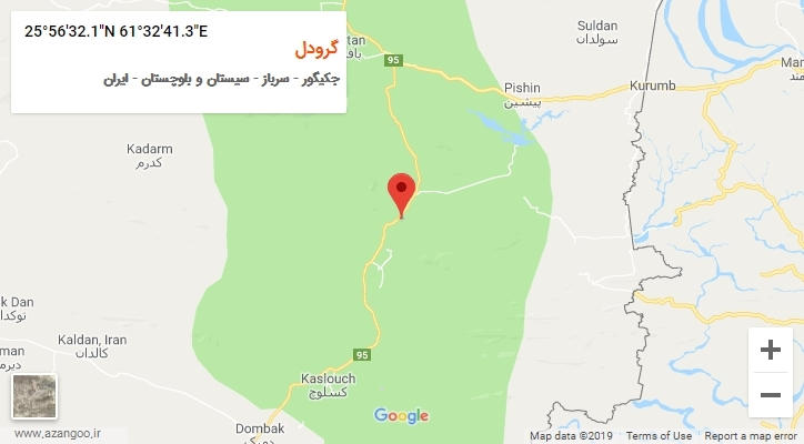 روستای گرودل بر روی نقشه