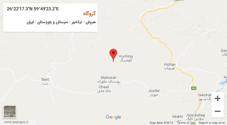 روستای گروگاه بر روی نقشه