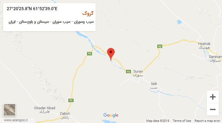 روستای گروک بر روی نقشه