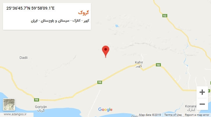 روستای گروک بر روی نقشه