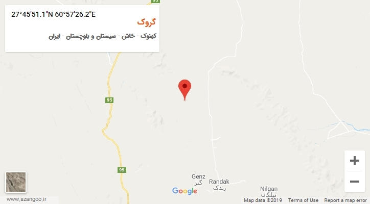 روستای گروک بر روی نقشه