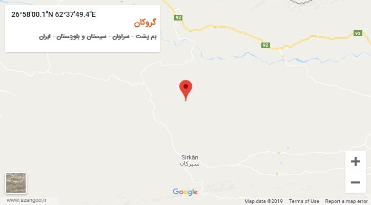 روستای گروکان بر روی نقشه