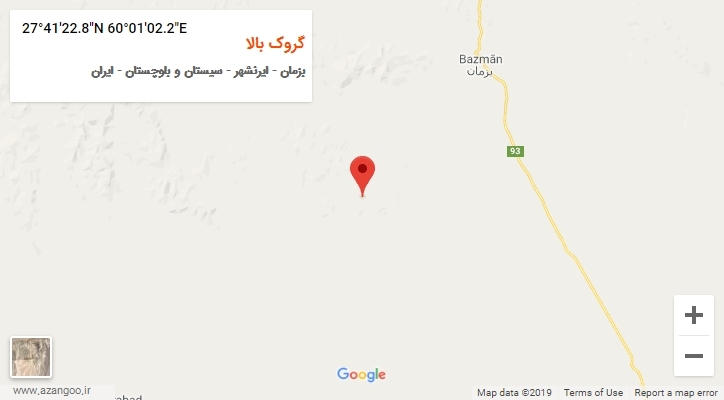 روستای گروک بالا بر روی نقشه
