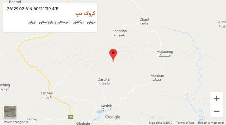 روستای گروک دپ بر روی نقشه