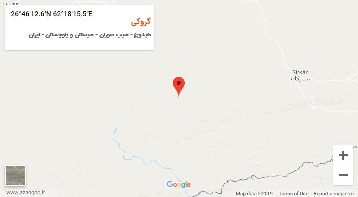 روستای گروکی بر روی نقشه