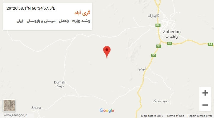 روستای گری آباد بر روی نقشه