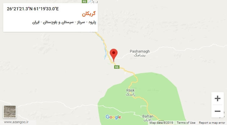 روستای گریکان بر روی نقشه