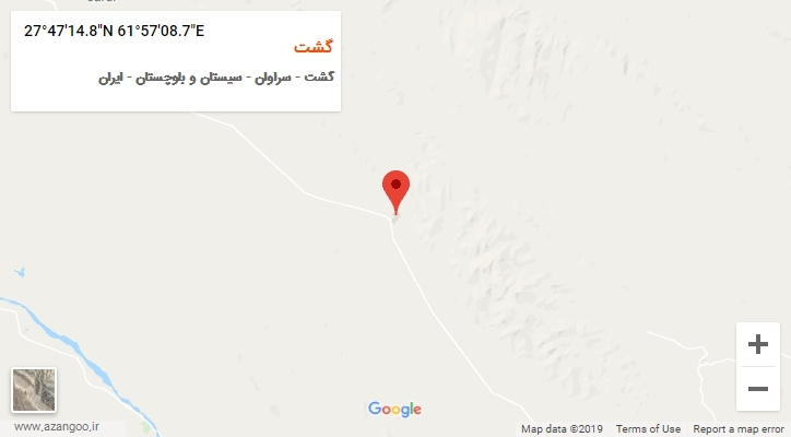 روستای گشت بر روی نقشه