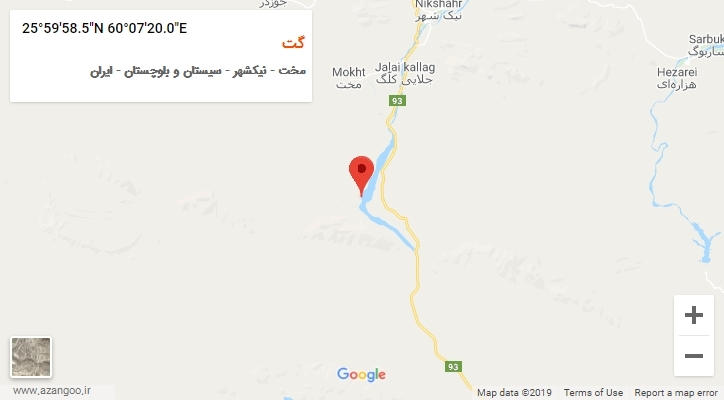روستای گت بر روی نقشه