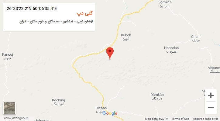 روستای گتی دپ بر روی نقشه