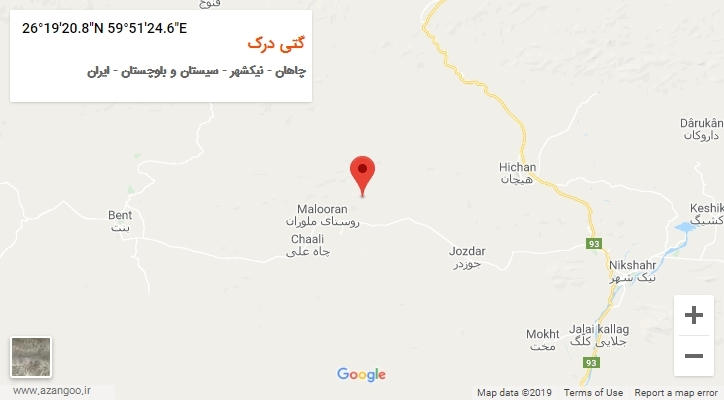روستای گتی درک بر روی نقشه
