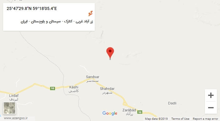 روستای گو بر روی نقشه