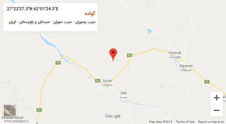 روستای گواده بر روی نقشه