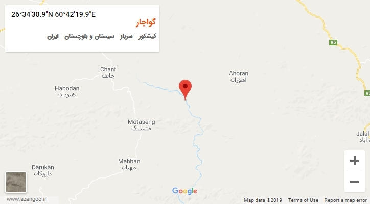روستای گواجار بر روی نقشه