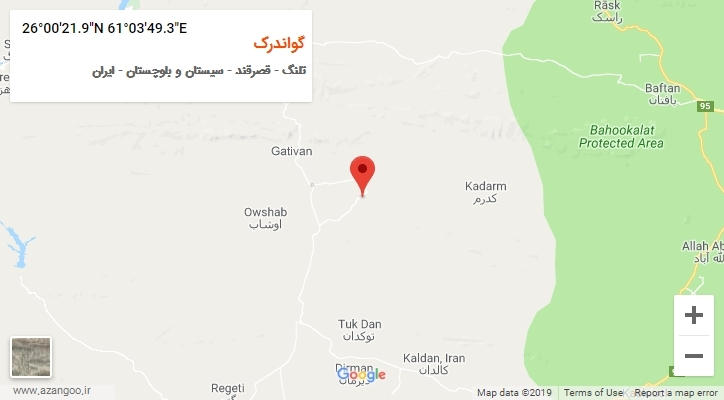 روستای گواندرک بر روی نقشه