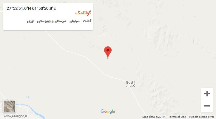 روستای گواتامک بر روی نقشه