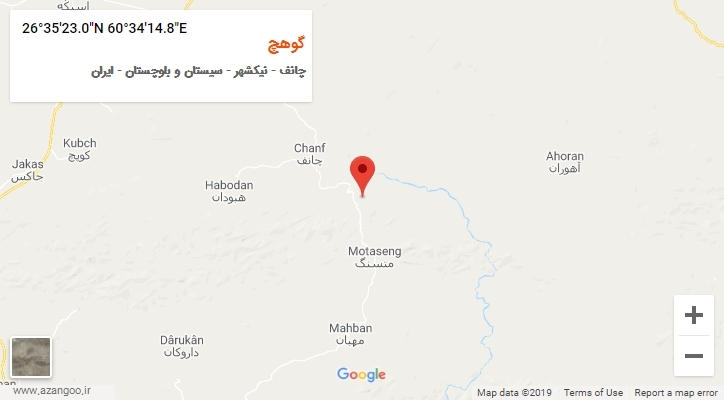 روستای گوهچ بر روی نقشه