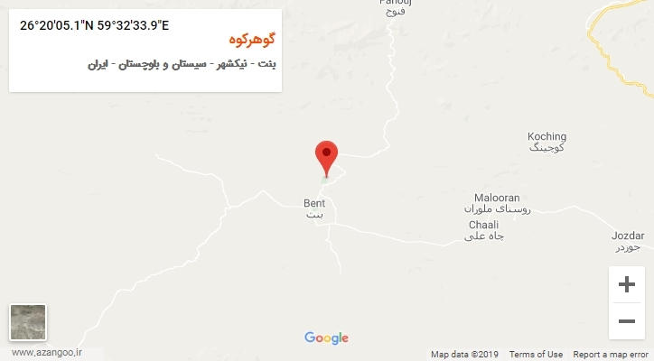 روستای گوهرکوه بر روی نقشه