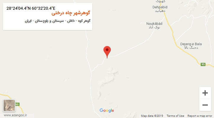 روستای گوهرشهر چاه درختی بر روی نقشه
